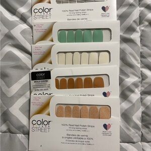 Color Street Nail Strips - Oslo and Steady, Swiss and Tell, Golden Rule